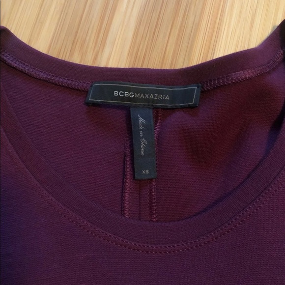 BCBGMAXAZRIA Farah Long Sleeve Dress w Leather - Picture 3 of 4